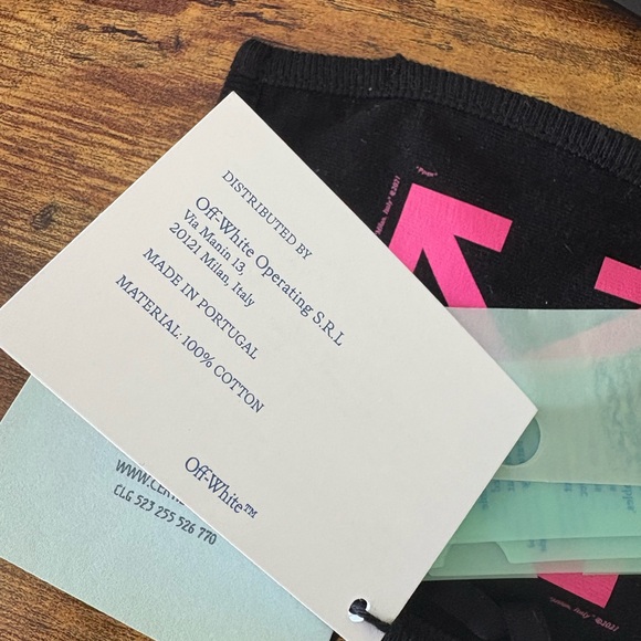 Off-White Arrow Mask Black Fuchsia Face Mask
